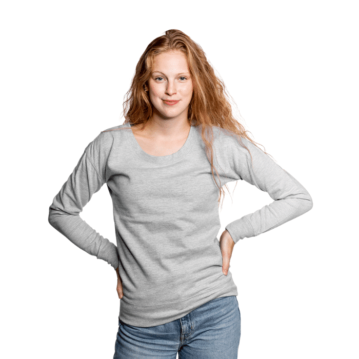 Frauen Bio-Sweatshirt Slim-Fit
