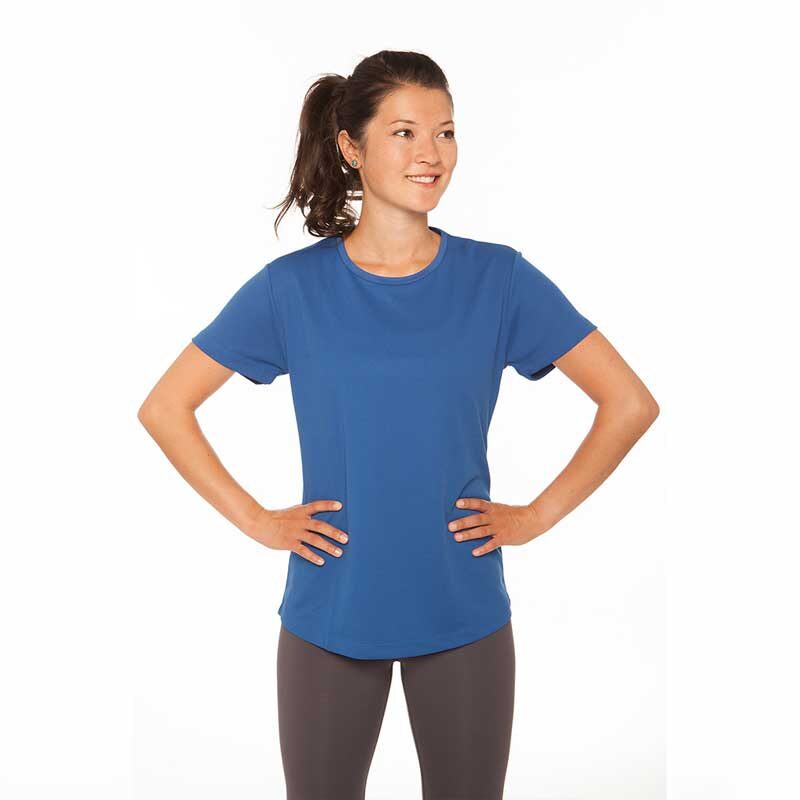 Frauen T-Shirt Atmungsaktiv Blau